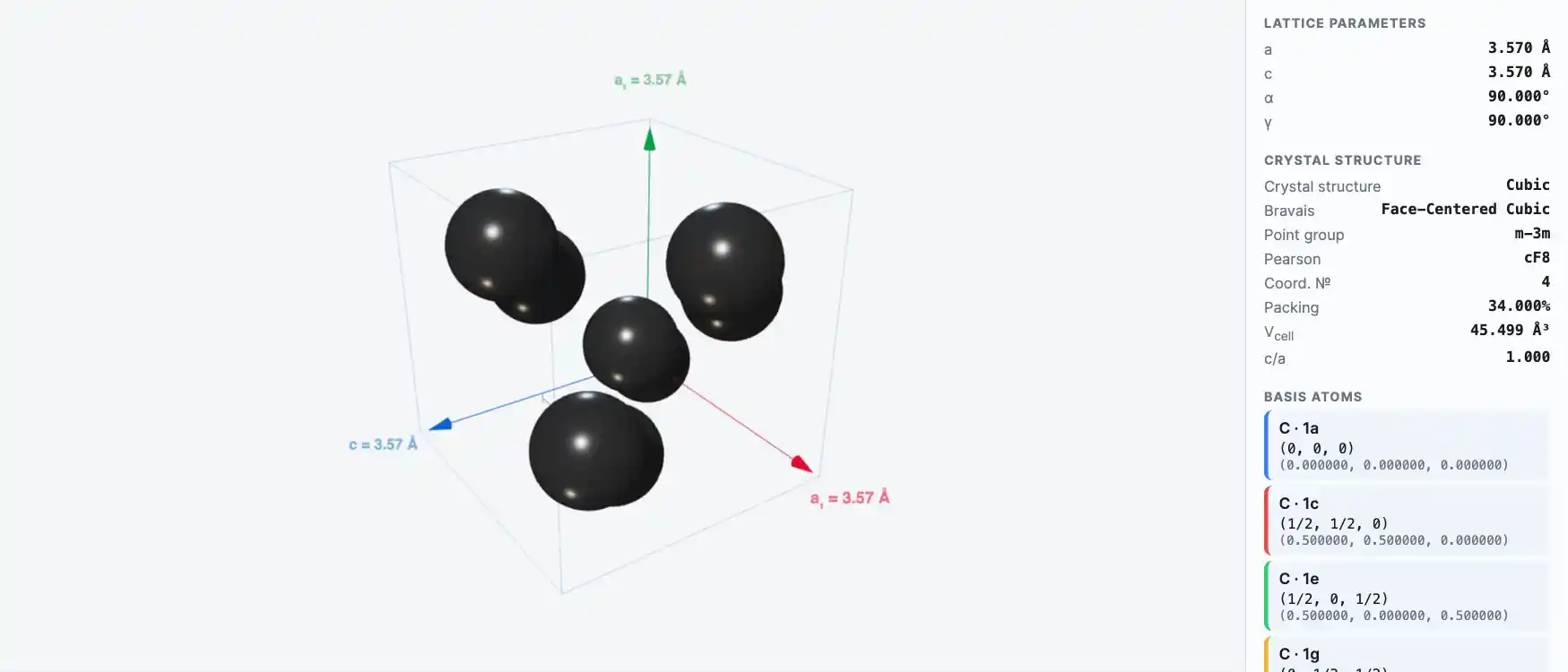 Carbon — Crystal Structure Visualizer Preview